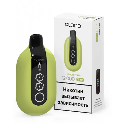 Электронная сигарета PLONQ ULTRA 12000 затяжек Лимон Мята